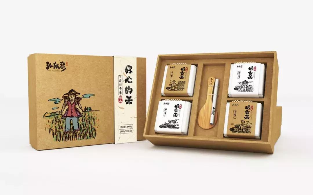 实惠的大米包装设计,简约高逼格大米包装