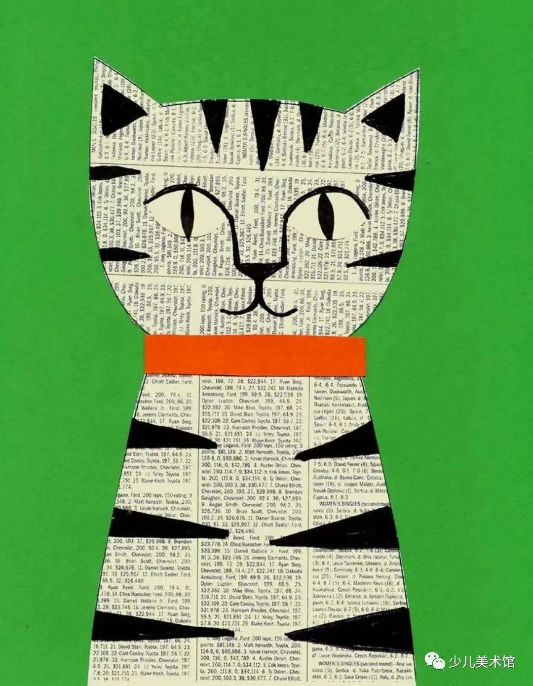 拼贴画创意作品手工小学,拼贴画创意美术教程