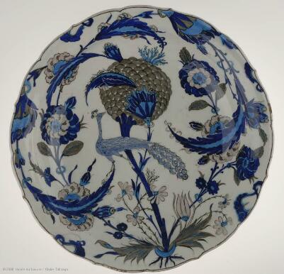 卢浮宫的中国瓷器,法国孔雀瓷盘