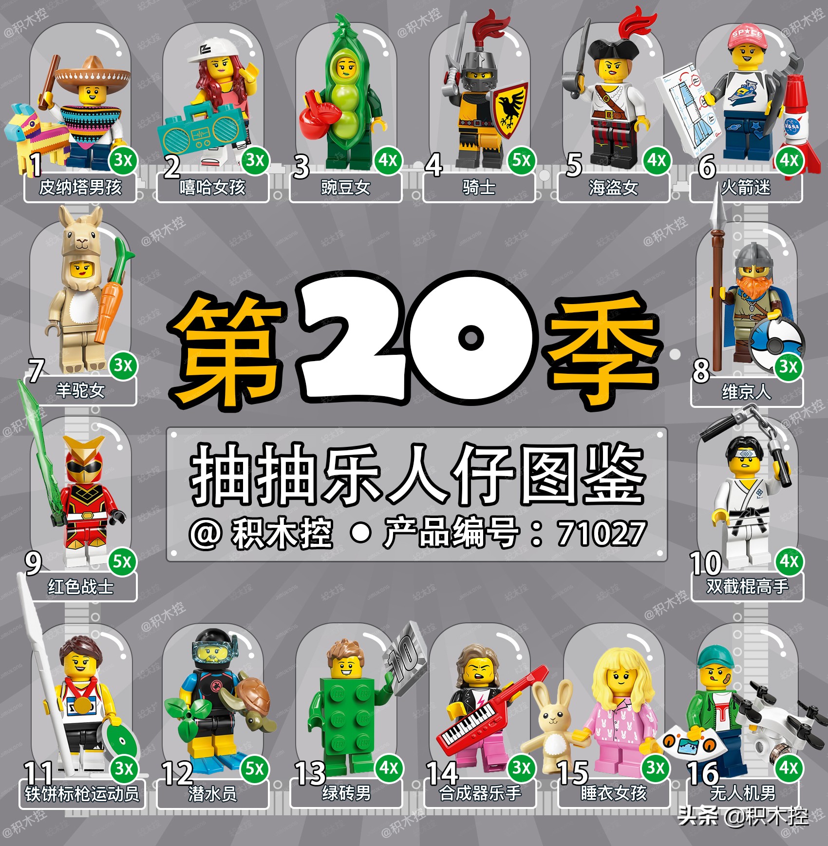 乐高人仔抽抽乐2022年新版,乐高人仔抽抽乐22季哪个最稀有