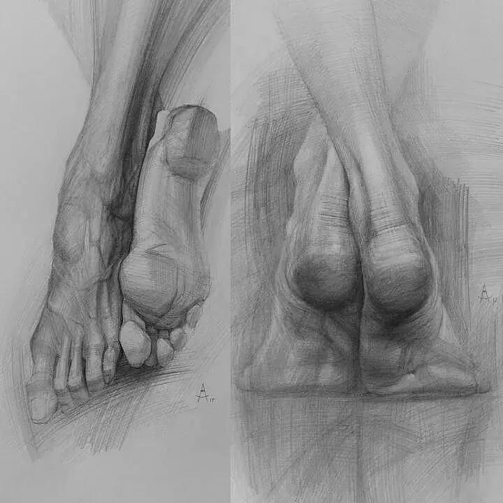 人体彩铅,人体五官彩铅