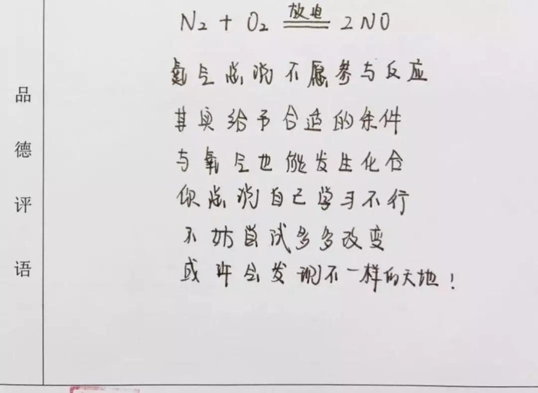 化学老师期末评语大全,化学方程式期末评语