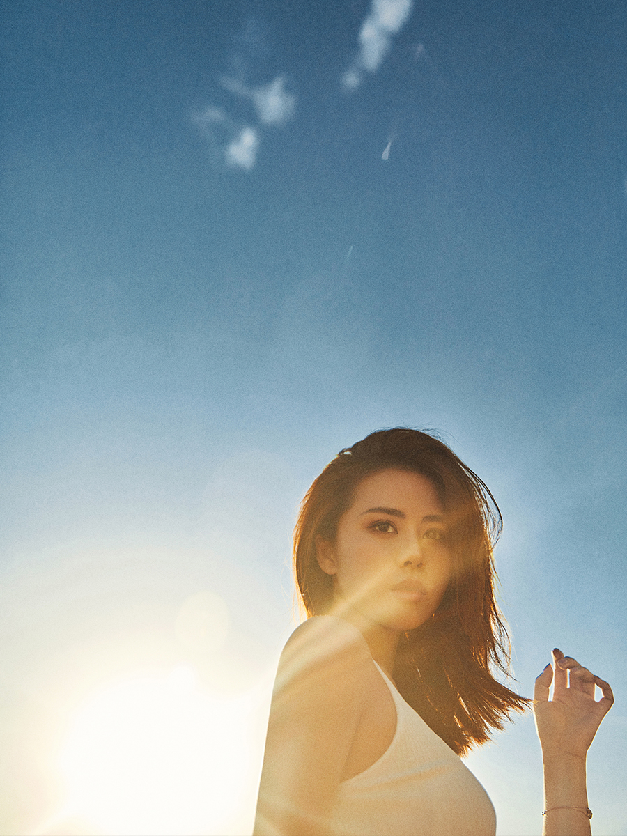 天台高级感写真,天台文艺写真女