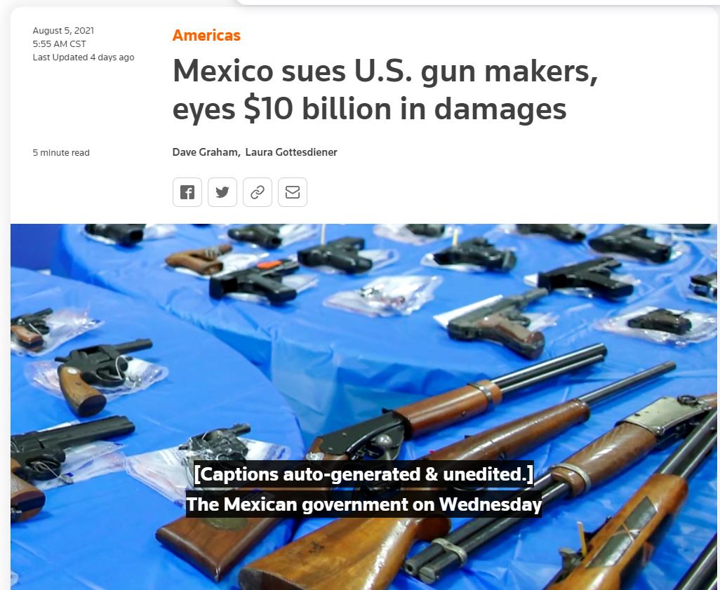 缴获毒贩三百多把M82，墨西哥政府一怒之下将巴雷特告上了法庭