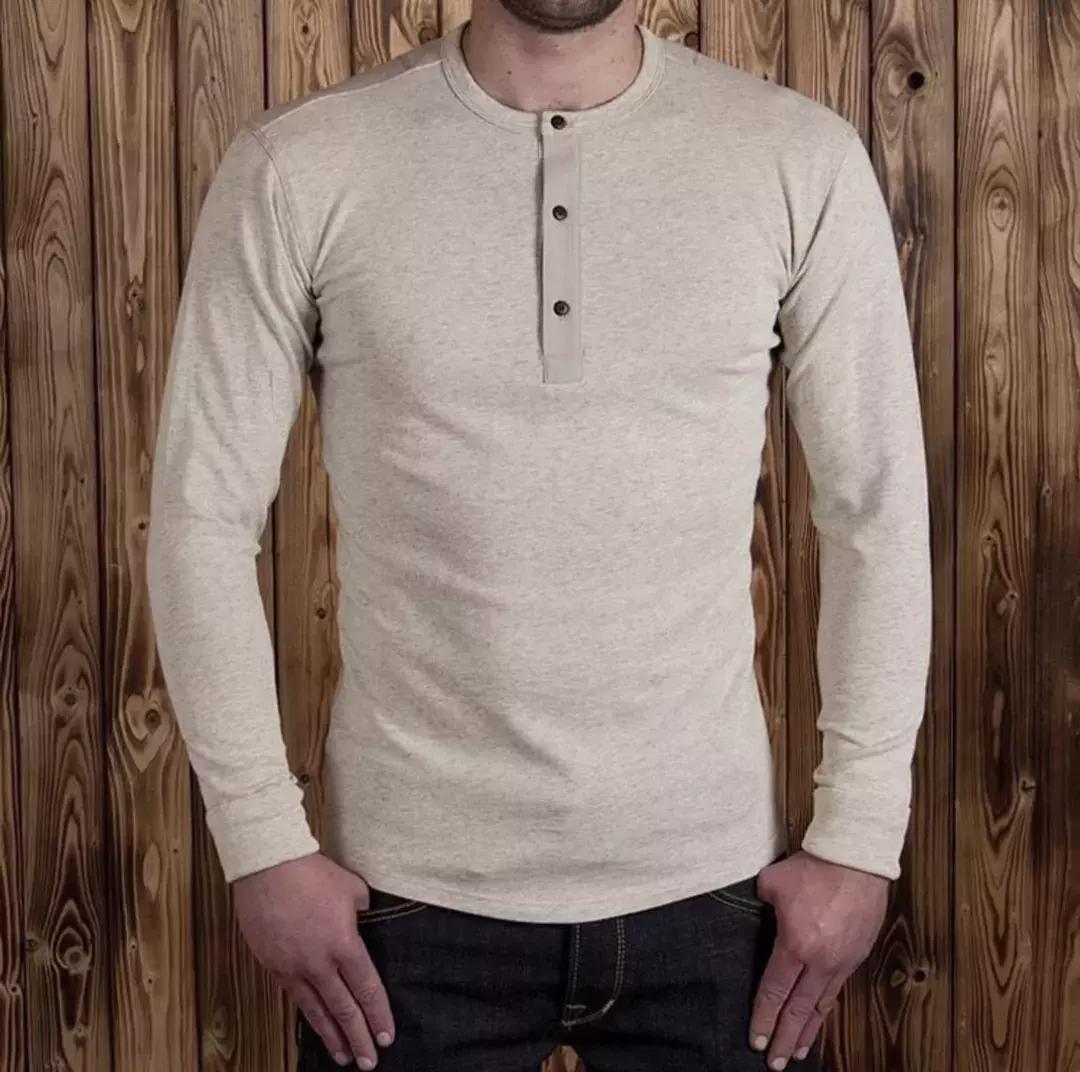 亨利领复古穿搭,高端男士亨利领中袖