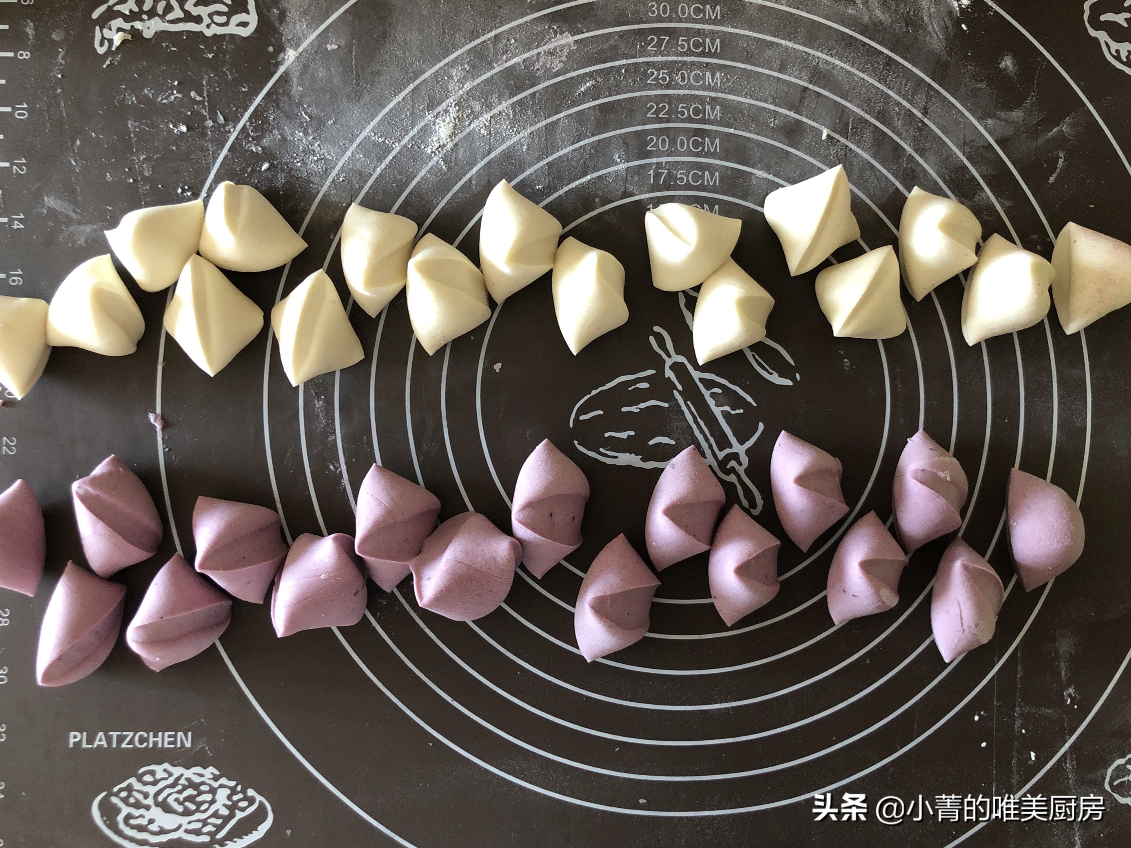 双色紫薯火腿肠馒头,双色热狗馒头