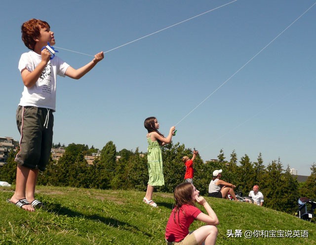 初学放风筝怎样放线和收线,放风筝亲子素材