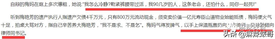 每月生活费10万,梅艳芳母亲哭穷