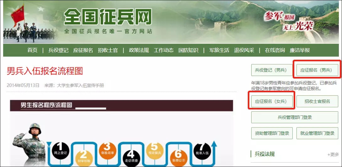 2022年征兵网上报名入口,2020年征兵网上报名开始了吗