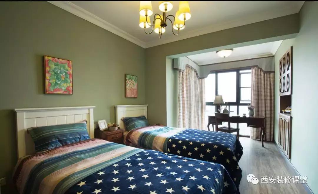 两个宝宝卧室两张单独床,两个女儿房间怎么放两张独立的床