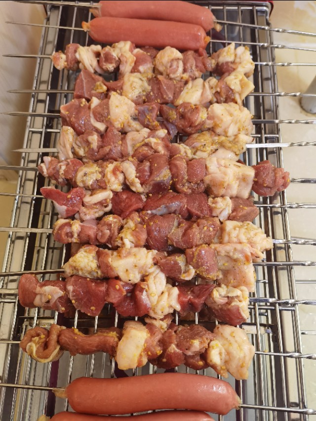 家庭版羊肉串,家庭版羊肉串空气炸锅