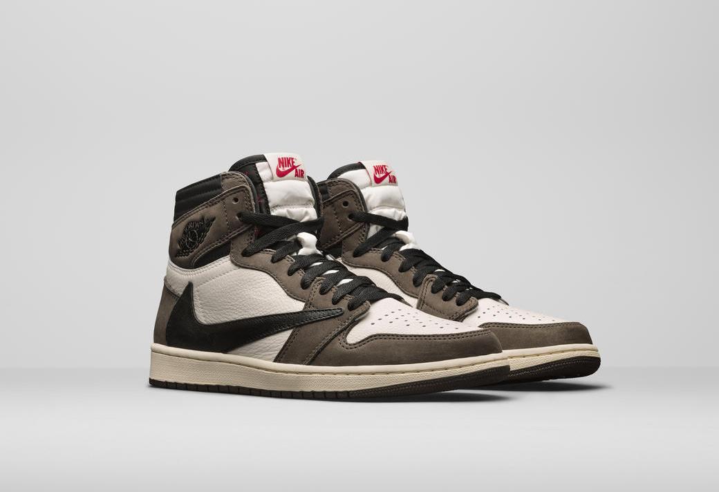travisscott联名倒勾棕色aj1,travisscott联名aj6倒钩