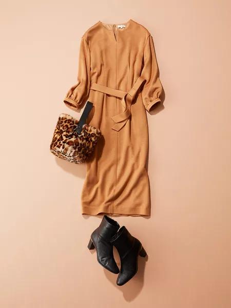 冬季无袖连衣裙怎么搭配,冬季粉色连衣裙打底裤搭配