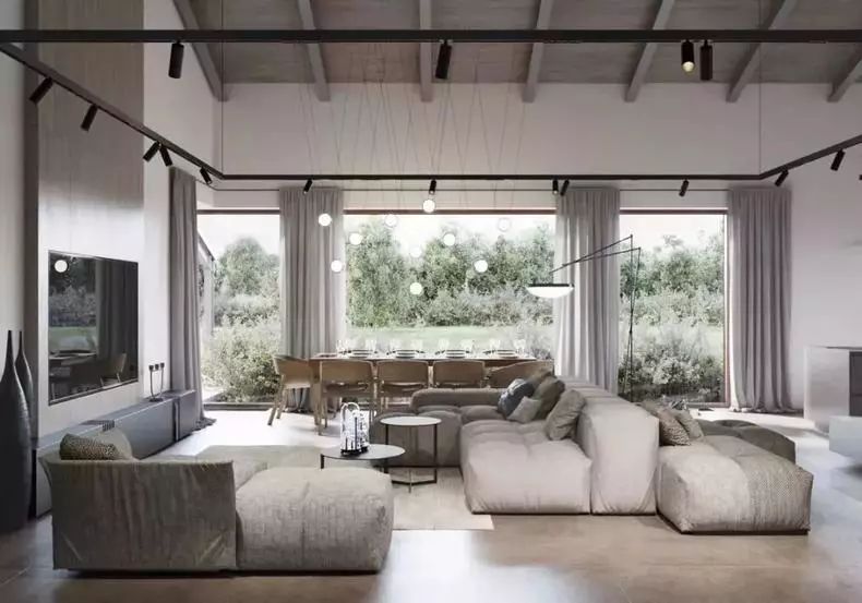 100种客厅设计,客厅餐厅一体餐厅设计风格