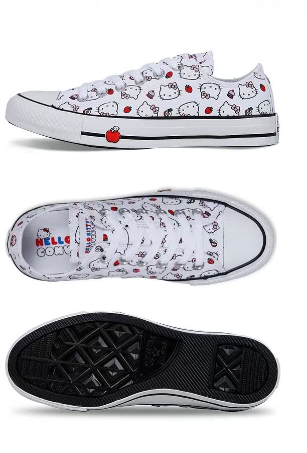 国货hellokitty帆布鞋,潮流小众帆布鞋