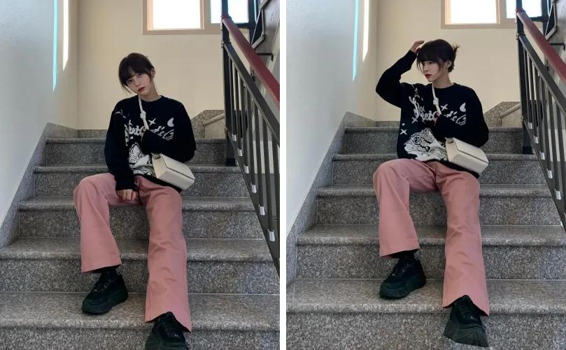 为什么韩国人总能把丑鞋穿成爆款，拍照技巧发色妆容，配饰少不了