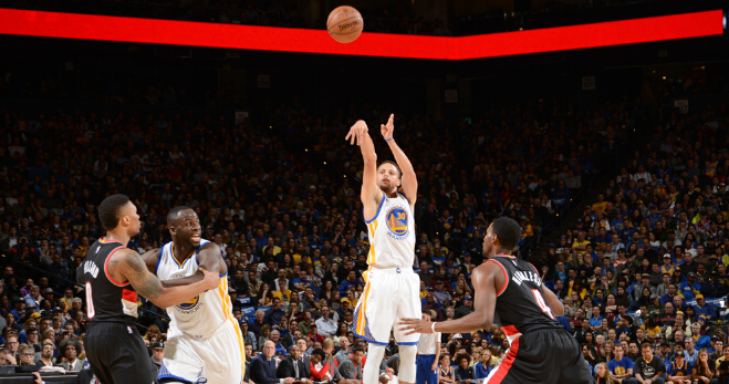 2019勇士vs开拓者g2库里,nba勇士vs开拓者库里