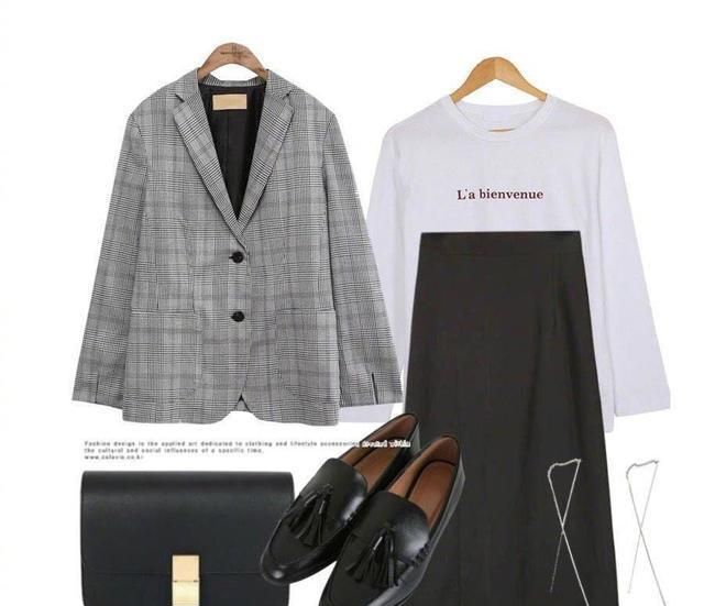 小格子西装xs,格子休闲小西装韩版穿搭