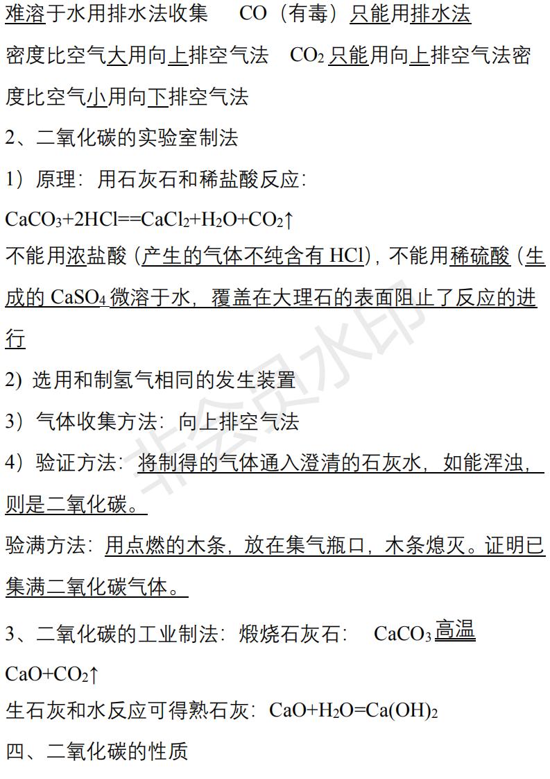 学霸知识点梳理二年级下册,初中化学学霸必背知识点