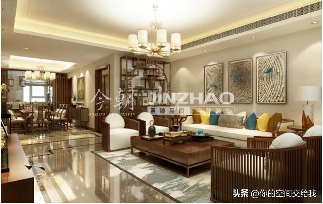 109平米新中式风格,房屋轻奢风格115平方