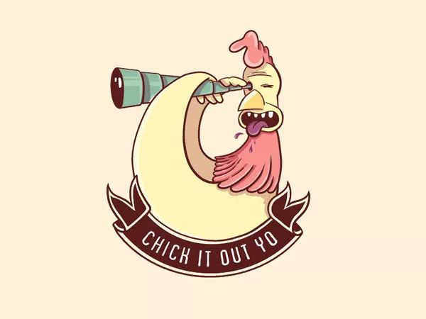 卡通插画欣赏图片,鸡插画元素