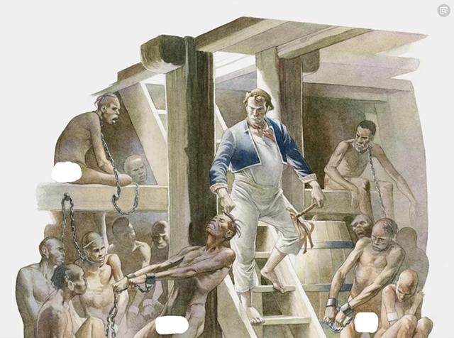 黑奴的海上悲惨生活：食物连猪食都不如，不愿吃就敲开嘴往里灌