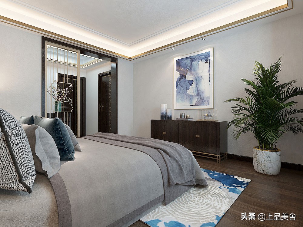 140平最新中式风格装修全屋效果图,140平中年夫妻装修简美风格