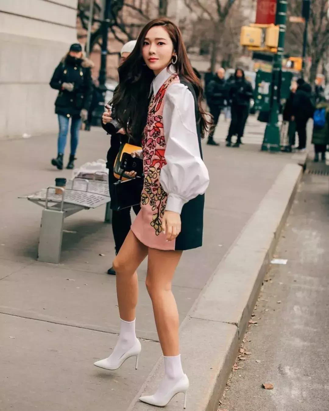 英伦袜靴穿搭裙子,袜靴穿搭新款