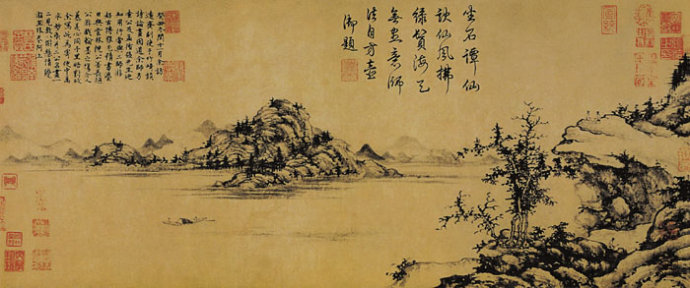 中国传世山水画全集册pdf,五元人民币山水画泰山