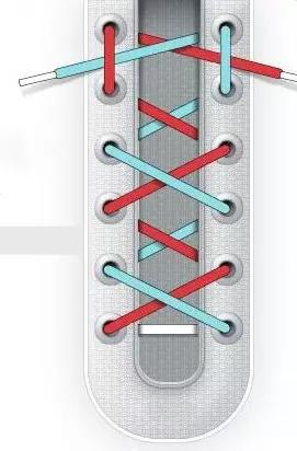 运动鞋不跟脚的鞋带系法,鞋舌不容易跑偏的鞋带系法