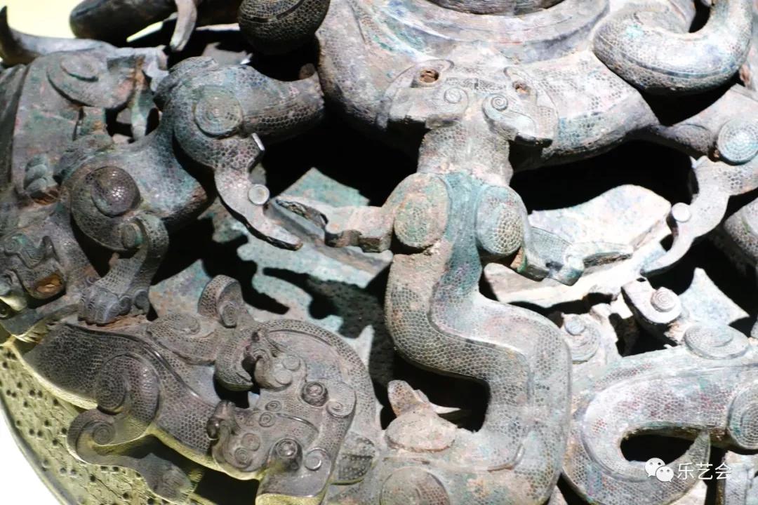 蟠螭纹青铜镜高清,稀见清代四部辑刊影印版