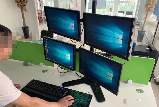 炒股一台主机带四个显示器,一台主机四台显示器