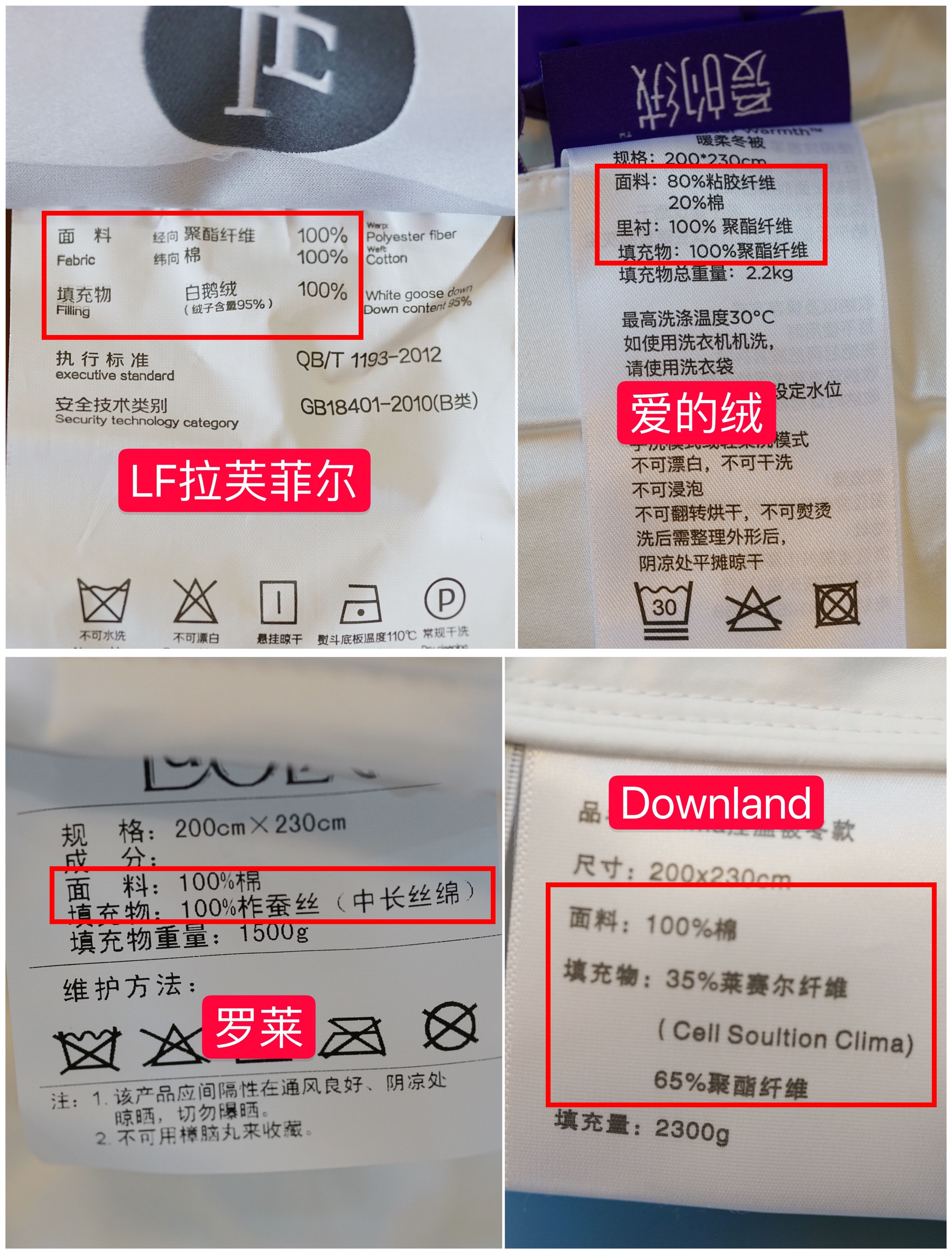 4种材质冬被纵评，让你从此看懂面料和填充