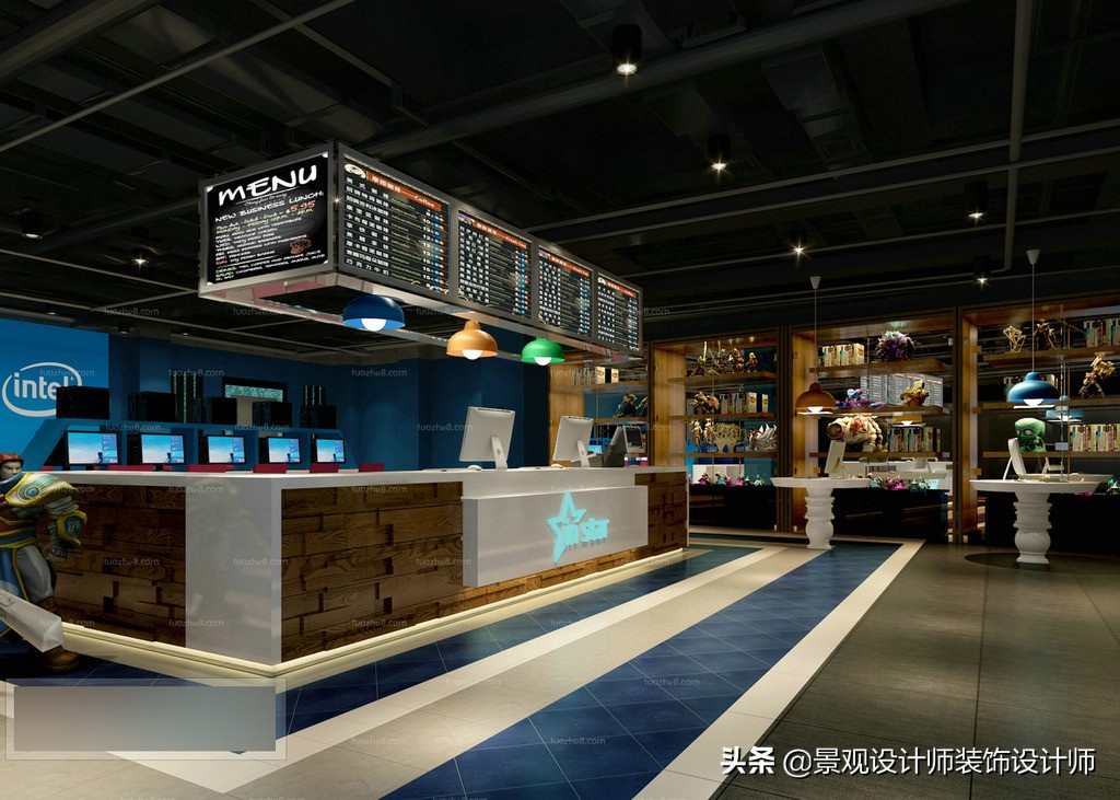 网咖设计效果图,网咖设计图哪找