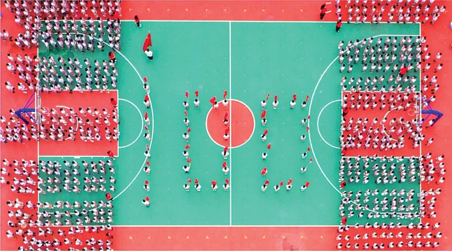 千人快闪祝福祖国,建党一百周年学生快闪