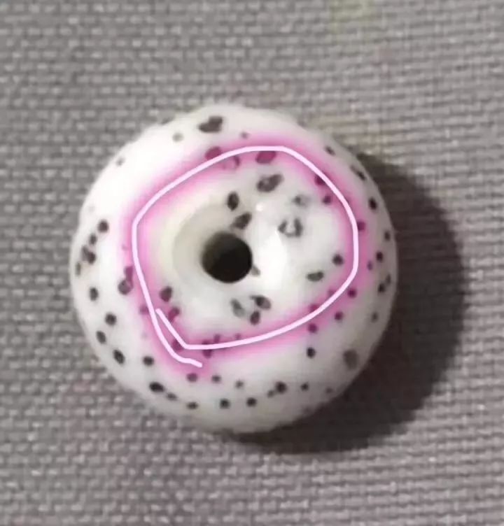 文玩星月孔道镶嵌金管,文玩星月绳结