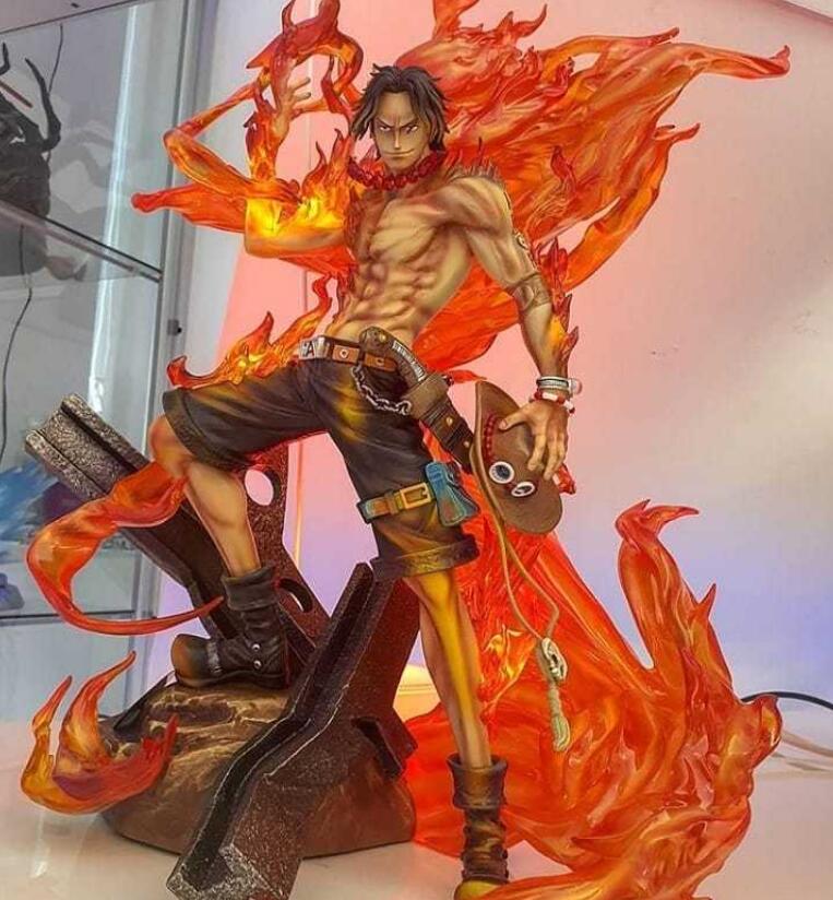 火拳艾斯手办限量款100个真人体型,20年周年庆海贼王艾斯和萨博手办