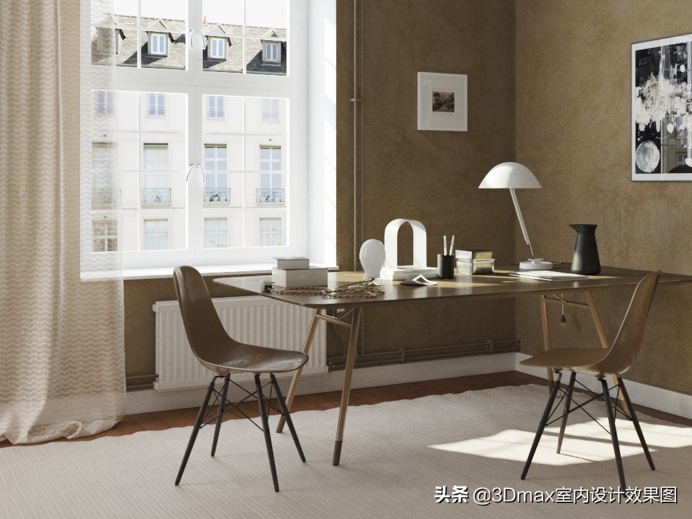 3DMAX室内设计效果图，室外背景环境教程分享。
