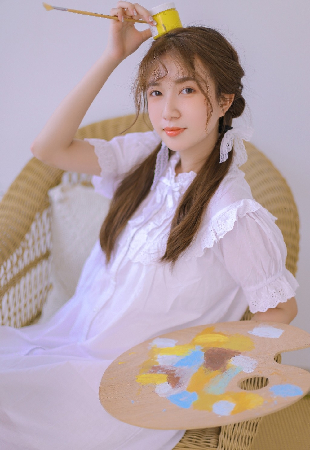 清纯美女居家甜美慵懒写真图,古典美女清纯气质写真