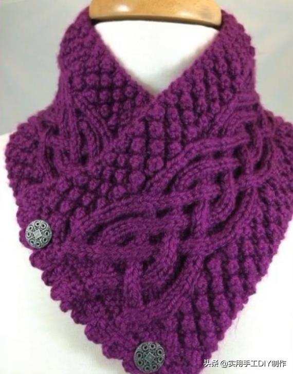 新款针织秋冬宽松披肩怎么织,针织中长款披肩