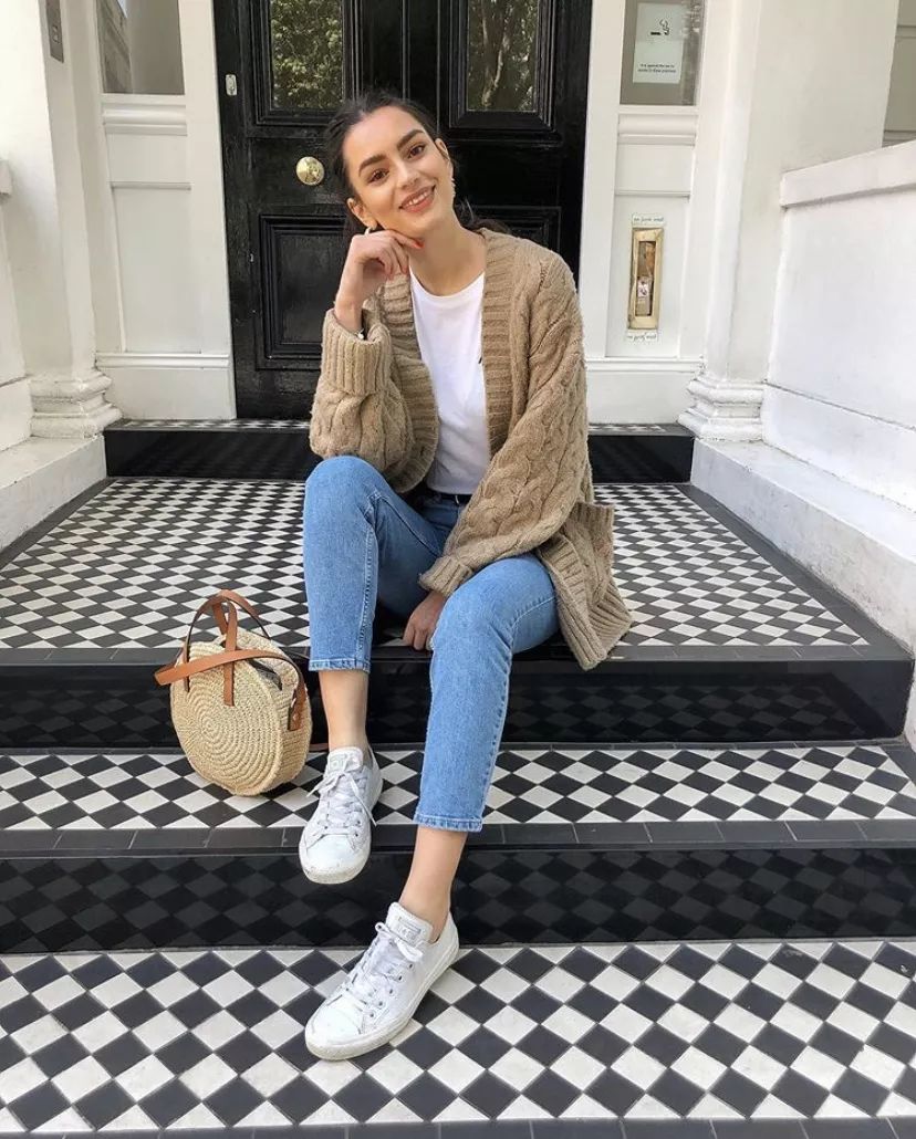 奶奶衫直筒裤搭配图,奶奶衫最洋气的搭配