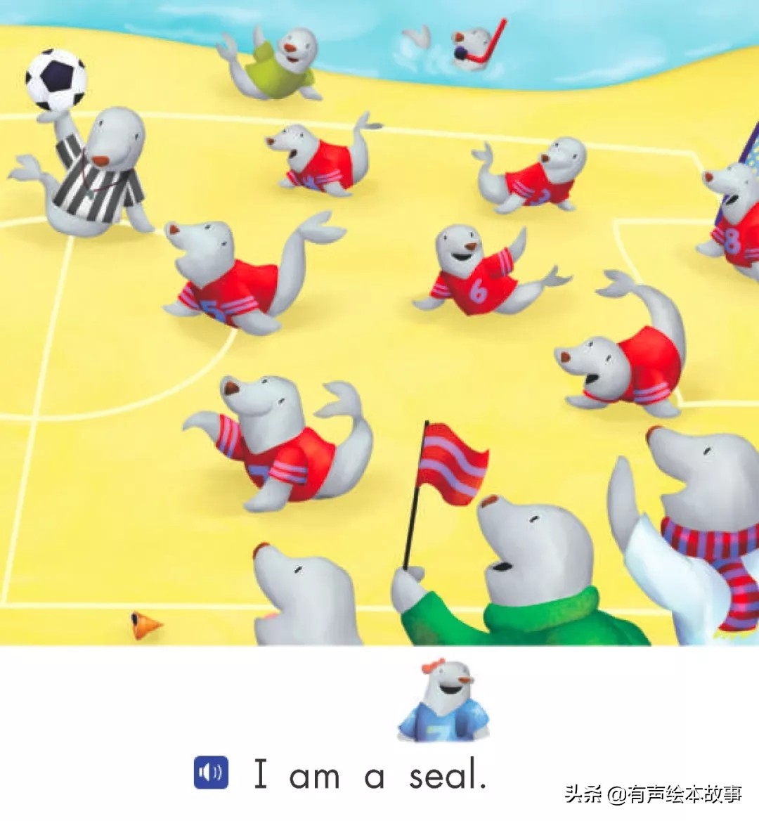 英文有声绘本故事playball,汤姆的足球比赛绘本