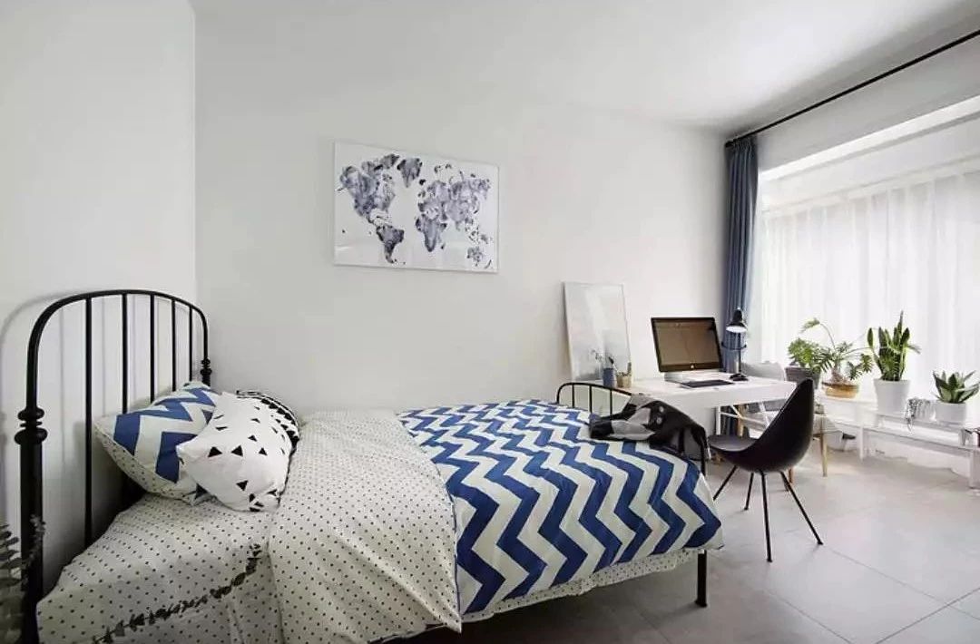 北欧简约风主卧婚房,小户型北欧风格婚房装修