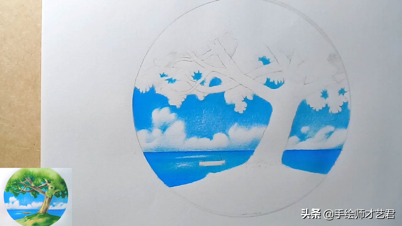 手把手教你画优美风景画彩铅风景画的绘画步骤与技法效果出色