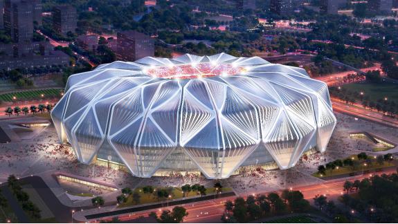 恒大将建世界最大足球场最新情况,广州恒大专业足球场最新施工进度