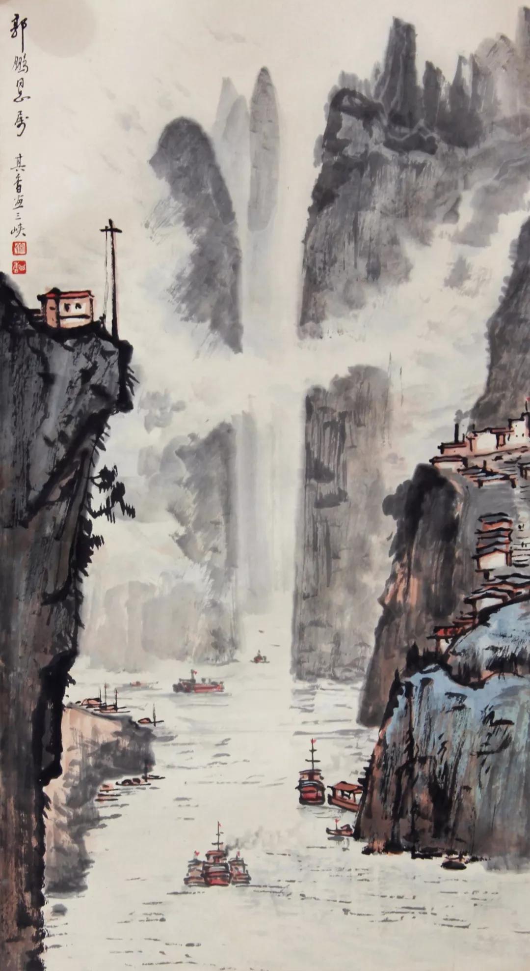 水墨画夜景欣赏,画夜景最好的中国画