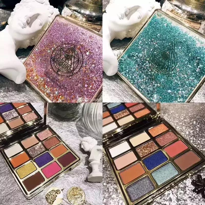 novo液体眼影试色好闪亮仙气十足,四色仙气紫色眼影盘