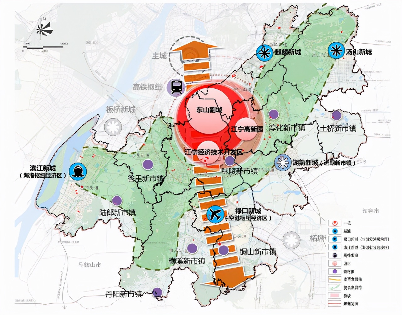 南京江宁各板块分布图,江宁未来十大重点片区