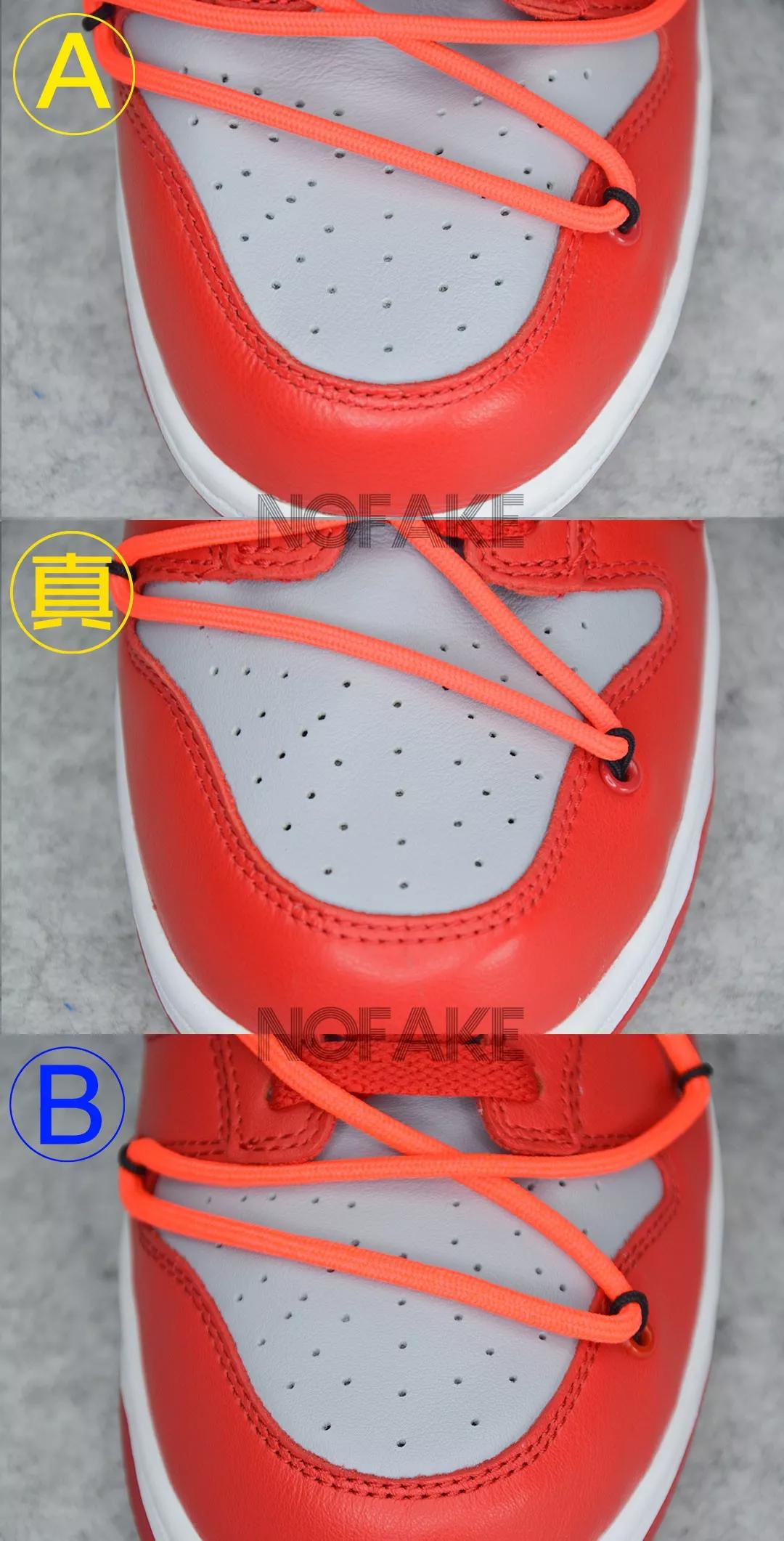 OFF-WHITExNikeDunk真假对比，单从外观我竟看不出差别？