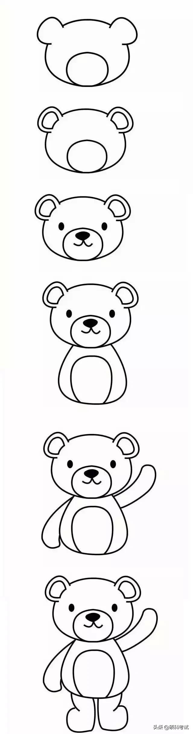 小孩子喜欢的简笔画可爱,非常适合孩子画的简笔画教程